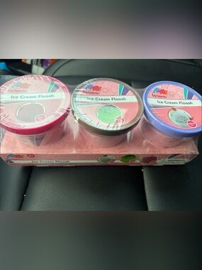 Ice Cream Floosh Kids Building Set - Pink, Brown, Blue